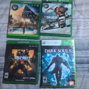 Dark Souls, Assassin's Creed Orgins, Black Ops 4, Skate 3 - Xbox One/360 games